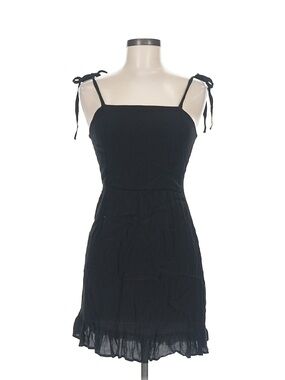 audrey Black Tie-Shoulder Mini Dress